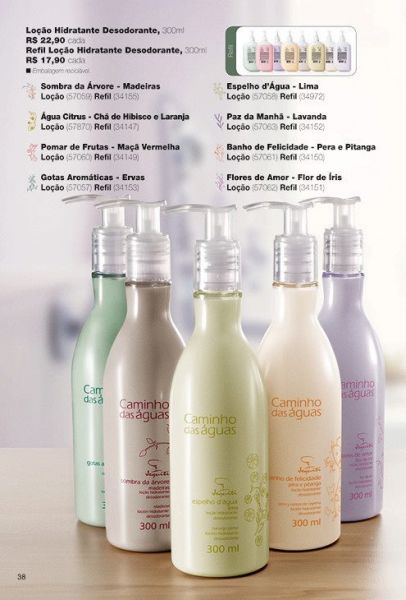 hidratantes caminho das aguas